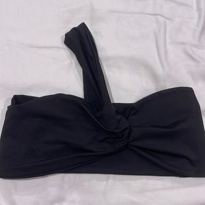 Black one shoulder strap top